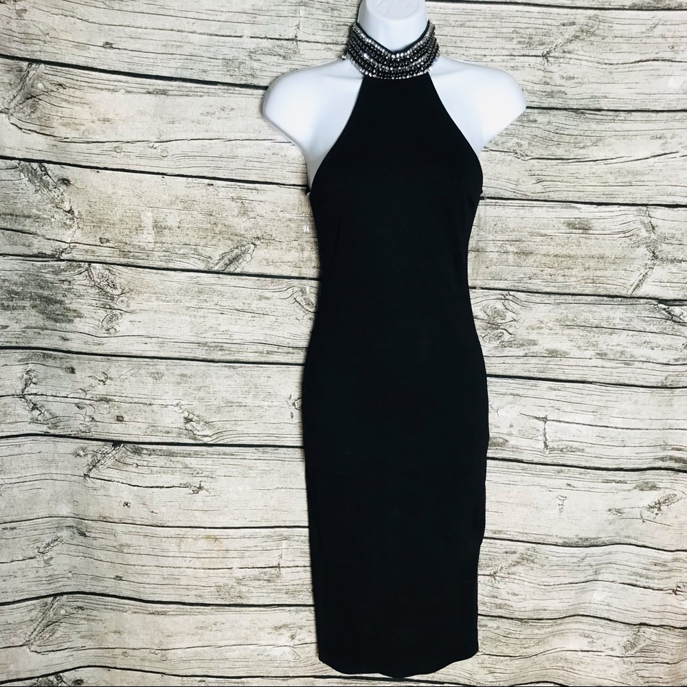 Lac Bleu Bodycon Dress Size S.some decorations are missingPit to pit approx: